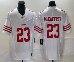 Nike San Francisco 49ers #23 Christian McCaffrey White 2023 F.U.S.E Authentic Stitched NFL Jersey