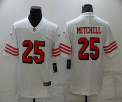Nike San Francisco 49ers #25 Elijah Mitchell White New Vapor Untouchable Authentic Stitched NFL Jersey