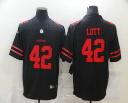 Nike San Francisco 49ers #42 Ronnie Lott Black Vapor Untouchable Limited Authentic Stitched NFL Jersey