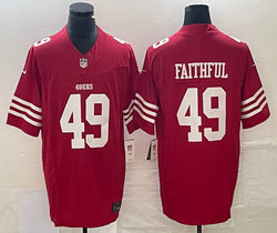 Nike San Francisco 49ers #49 The Faithful Red 2023 F.U.S.E. Authentic Stitched NFL Jersey