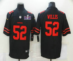 Nike San Francisco 49ers #52 Patrick Willis Black With 2024 Super Bowl (LVIII ) patch Jersey