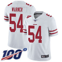 Nike San Francisco 49ers #54 Fred Warner 100th Season White Vapor Untouchable Authentic Stitched NFL Jersey