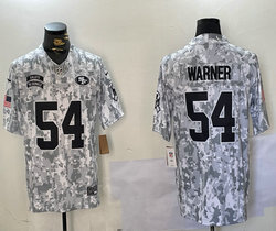 Nike San Francisco 49ers #54 Fred Warner 2024 Salute to Service Black name Jersey