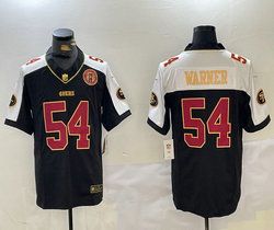 Nike San Francisco 49ers #54 Fred Warner Black Thanksgiving Gold name 3(III) NFL jersey