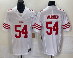 Nike San Francisco 49ers #54 Fred Warner White 2023 F.U.S.E. Authentic Stitched NFL Jersey