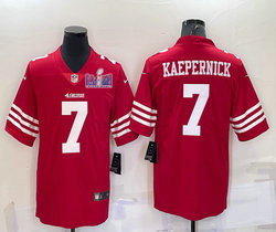 Nike San Francisco 49ers #7 Colin Kaepernick Red With 2024 Super Bowl (LVIII ) patch Jersey
