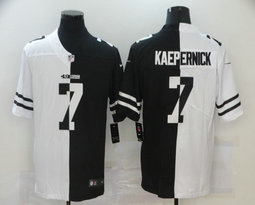 Nike San Francisco 49ers #7 Colin Kaepernick White and Black Authentic stitched NFL jersey