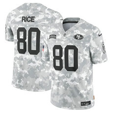 Nike San Francisco 49ers #80 Jerry Rice 2024 Salute to Service Authentic Stitched NFL Jersey