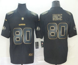 Nike San Francisco 49ers #80 Jerry Rice Black Gold Vapor Untouchable Authentic Stitched NFL jersey