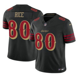 Nike San Francisco 49ers #80 Jerry Rice Black Rivalries Limited Stitched Football Jersey