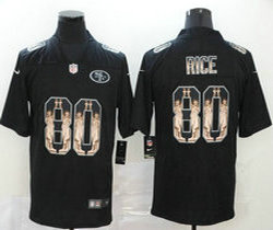Nike San Francisco 49ers #80 Jerry Rice Black Statue of Liberty Authentic Stitched NFL jersey