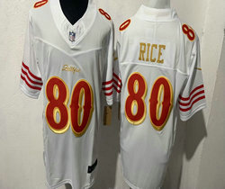 Nike San Francisco 49ers #80 Jerry Rice White Rivalries Stitched Football Jersey