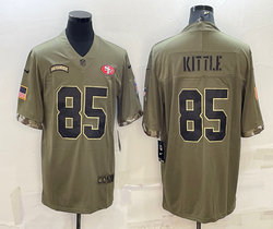 Nike San Francisco 49ers #85 George Kittle 2022 Salute To Service Authentic Stitched NFL jersey