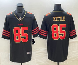 Nike San Francisco 49ers #85 George Kittle Black Gold Name Football Jersey