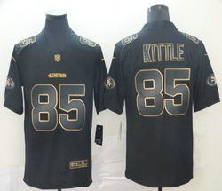 Nike San Francisco 49ers #85 George Kittle Black Gold Vapor Untouchable Authentic Stitched NFL jersey