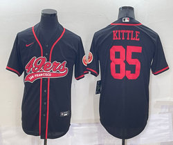 Nike San Francisco 49ers #85 George Kittle Black Joint adults Authentic Stitched baseball jersey