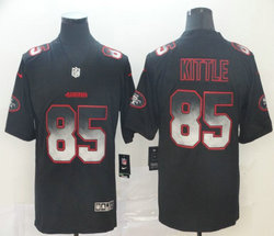 Nike San Francisco 49ers #85 George Kittle Black Smoke Fashion Vapor Untouchable Authentic Stitched NFL jersey