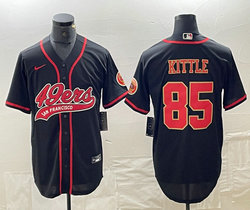 Nike San Francisco 49ers #85 George Kittle Black fashion Joint adults Authentic Stitched baseball jersey