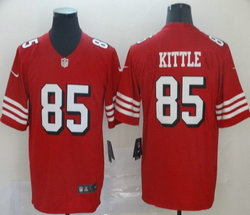 Nike San Francisco 49ers #85 George Kittle Red the number have the black outline NFL jersey