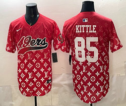 Nike San Francisco 49ers #85 George Kittle Red Fashion Authentic Stitched NFL jersey