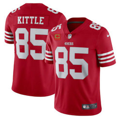 Nike San Francisco 49ers #85 George Kittle Red New With 4-star C Patch Vapor Untouchable Authentic Stitched NFL Jersey