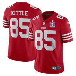 Nike San Francisco 49ers #85 George Kittle Red With 2024 Super Bowl (LVIII ) patch Jersey