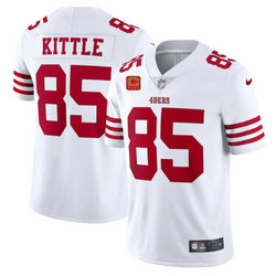 Nike San Francisco 49ers #85 George Kittle White New With 4-star C Patch Vapor Untouchable Authentic Stitched NFL Jersey