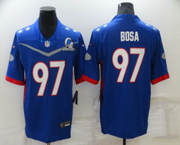 Nike San Francisco 49ers #97 Nick Bosa 2022 All star Blue Authentic Stitched NFL Jersey