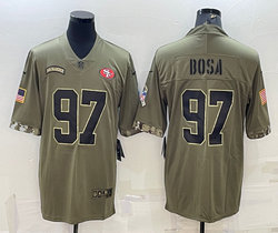Nike San Francisco 49ers #97 Nick Bosa 2022 Salute To Service Authentic Stitched NFL jersey