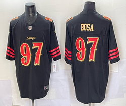 Nike San Francisco 49ers #97 Nick Bosa Black Rivalries Authentic Stitched NFL Jerseys