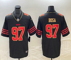 Nike San Francisco 49ers #97 Nick Bosa Black Gold Name Football Jersey