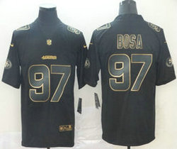 Nike San Francisco 49ers #97 Nick Bosa Black Gold Vapor Untouchable Authentic Stitched NFL jersey
