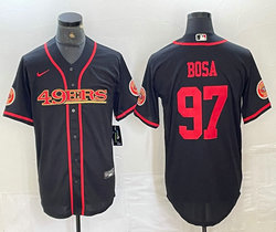 Nike San Francisco 49ers #97 Nick Bosa Black Joint adults 2(II) Authentic Stitched baseball jersey