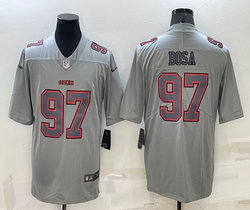 Nike San Francisco 49ers #97 Nick Bosa Grey Atmosphere Fashion Authentic Stitched NFL Jersey