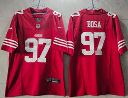 Nike San Francisco 49ers #97 Nick Bosa Red 2023 F.U.S.E Authentic Stitched NFL Jersey