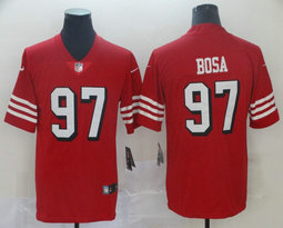 Nike San Francisco 49ers #97 Nick Bosa Red the number have the black outline NFL jersey
