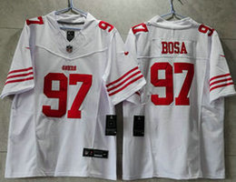 Nike San Francisco 49ers #97 Nick Bosa White 2023 F.U.S.E Authentic Stitched NFL Jersey