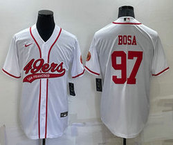 Nike San Francisco 49ers #97 Nick Bosa White Joint adults Authentic Stitched baseball jersey