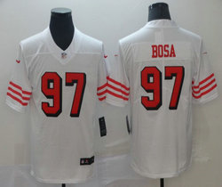 Nike San Francisco 49ers #97 Nick Bosa White the number have the black outline NFL jersey