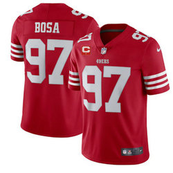 Nike San Francisco 49ers #97 Nike Bosa Red Scarlet With 1-star C Patch Vapor Untouchable Authentic Stitched NFL Jersey