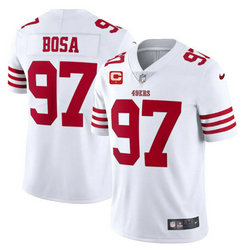 Nike San Francisco 49ers #97 Nike Bosa White With 1-star C Patch Vapor Untouchable Authentic Stitched NFL Jersey