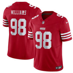 Nike San Francisco 49ers #98 Mykel Williams Red 2025 Draft Authentic Stitched NFL Jersey