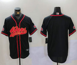 Nike San Francisco 49ers Blank Black Joint Gold font Authentic Stitched baseball jersey