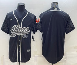 Nike San Francisco 49ers Blank Black Reflective Authentic Stitched baseball jersey