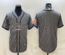 Nike San Francisco 49ers Blank Hemp grey Joint Authentic Stitched baseball jersey