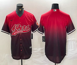 Nike San Francisco 49ers Blank Red 2024 Joint adults Authentic Stitched baseball jersey