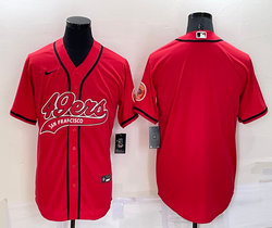 Nike San Francisco 49ers Blank Red Joint adults Authentic Stitched baseball jersey