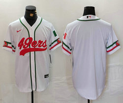 Nike San Francisco 49ers Blank White Mexico adults Authentic Stitched baseball jersey