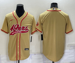 Nike San Francisco 49ers Blank Yellow Joint adults Authentic Stitched baseball jersey