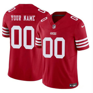 Nike San Francisco 49ers Custom Red 2023 F.U.S.E Authentic Stitched NFL Jersey